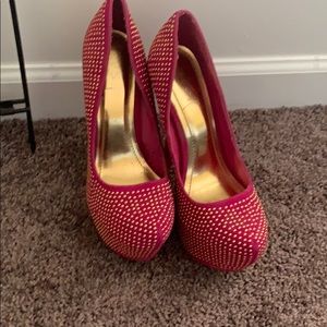 Dark pink heels
